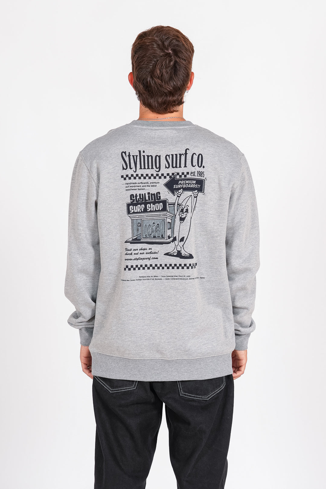 Sudadera Styling Surf Shop - heather grey