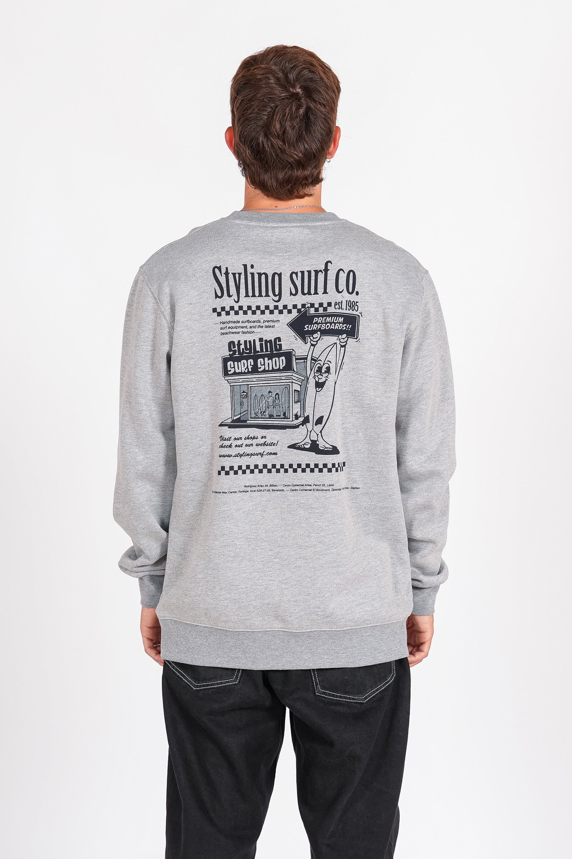 Sudadera Styling Surf Shop - heather grey