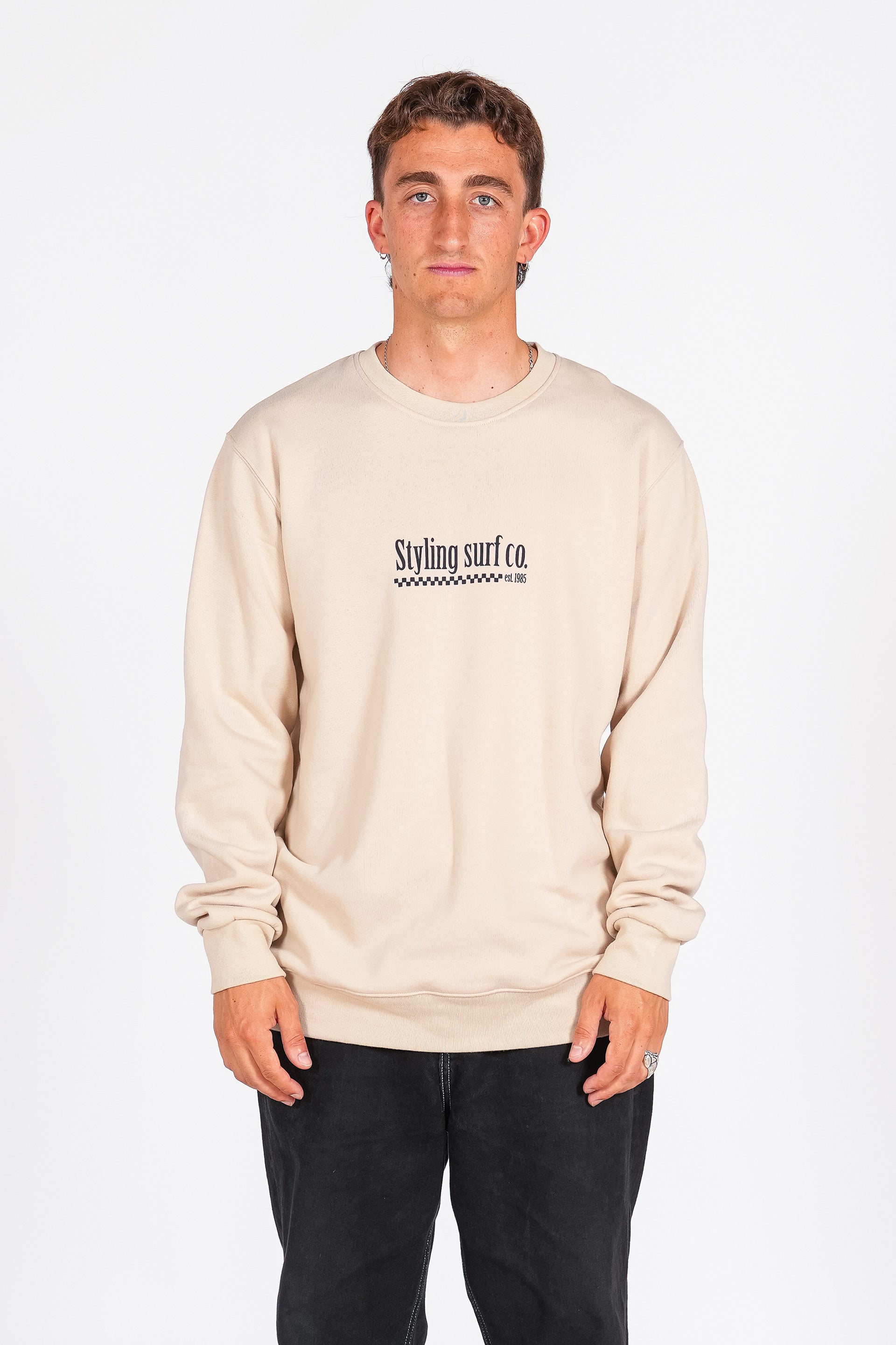 Sudadera Styling Surf Shop - piedra