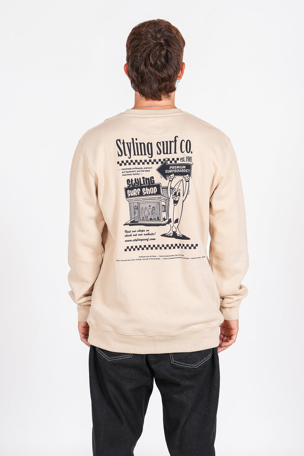 Sudadera Styling Surf Shop - piedra loading=