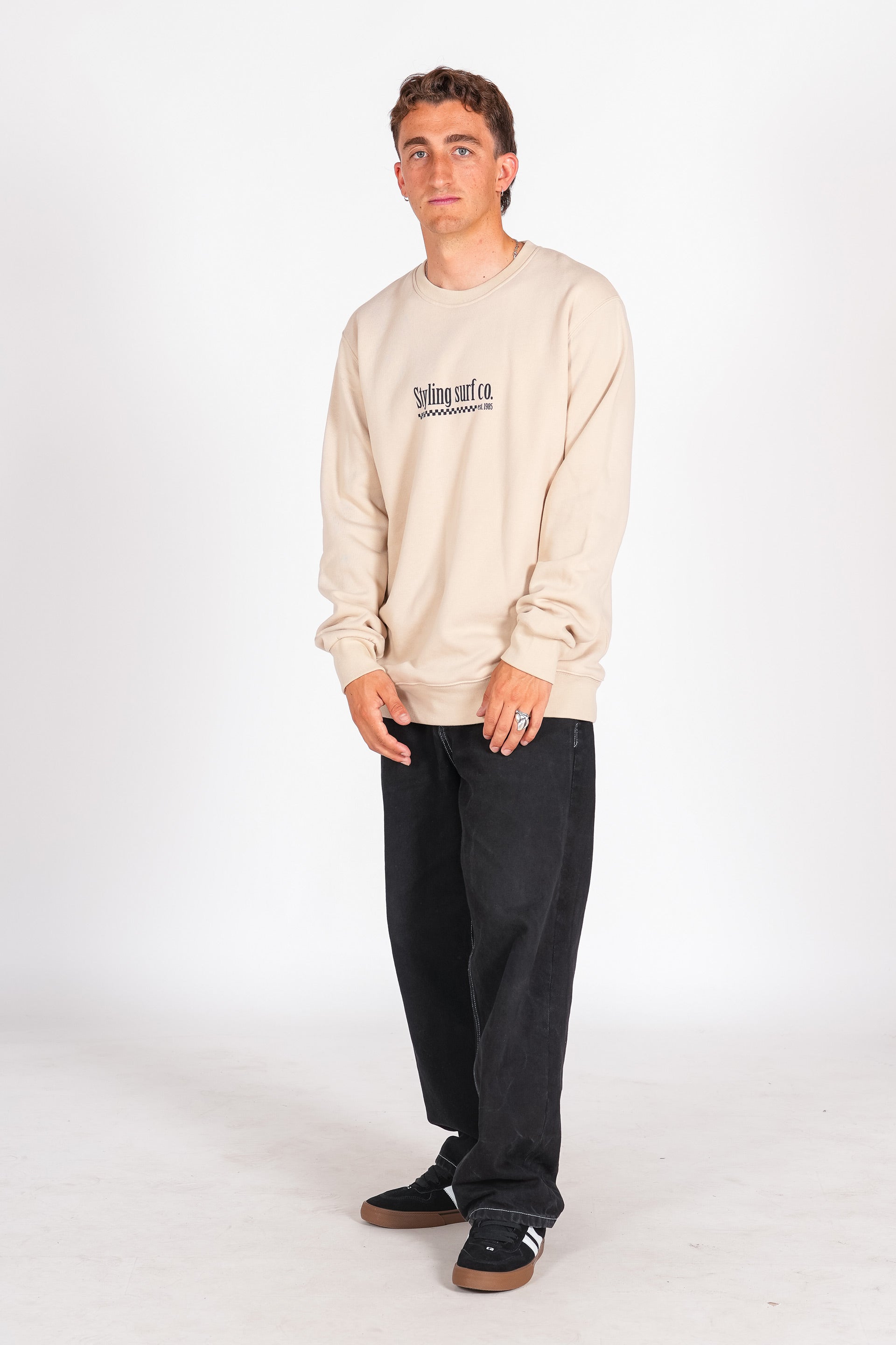 Sudadera Styling Surf Shop - piedra