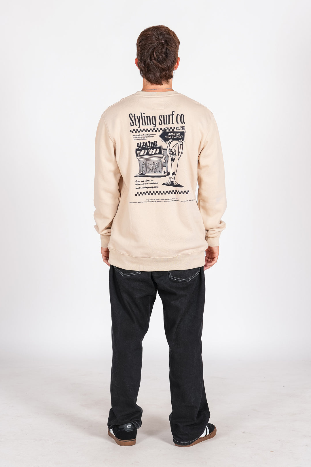 Sudadera Styling Surf Shop - piedra