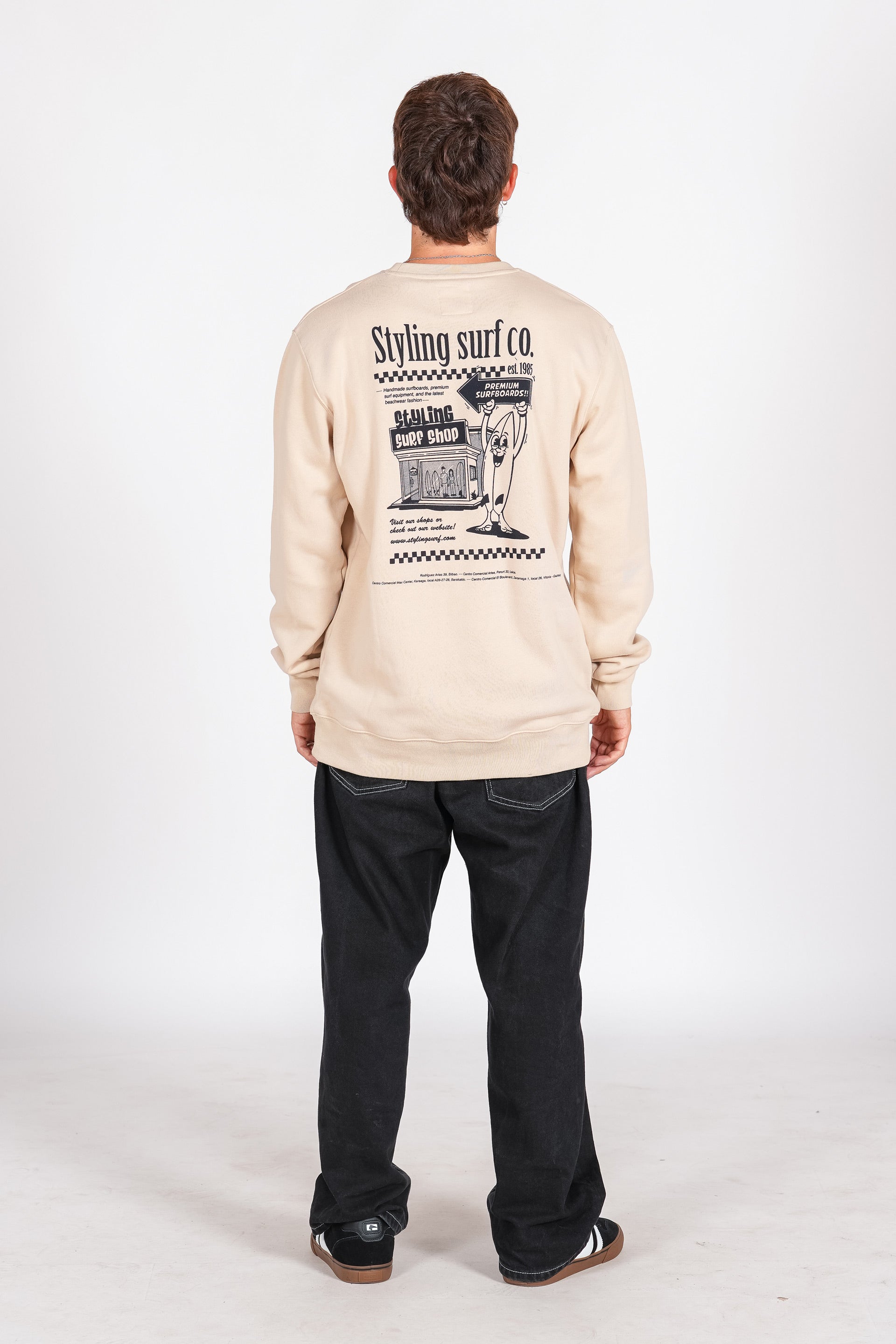 Sudadera Styling Surf Shop - piedra
