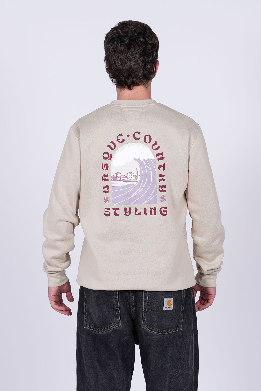 Sudadera Surf Home Crew - Piedra