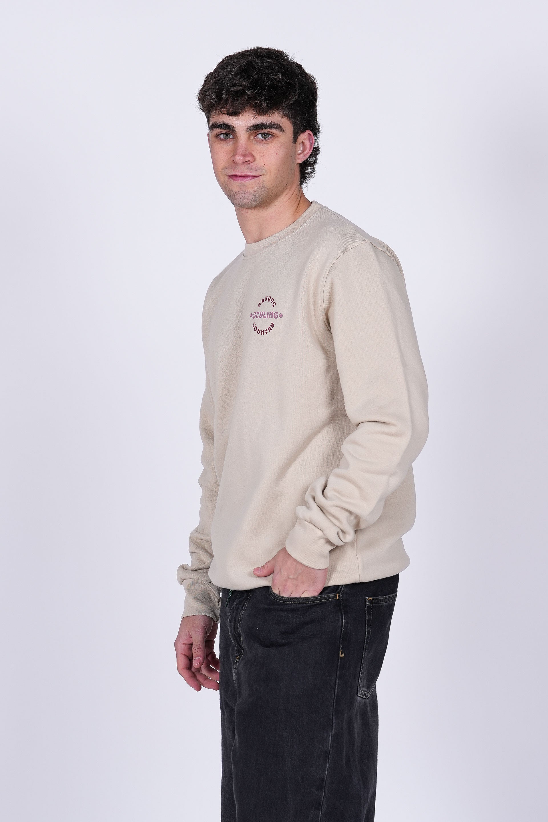 Sudadera Surf Home Crew - Piedra