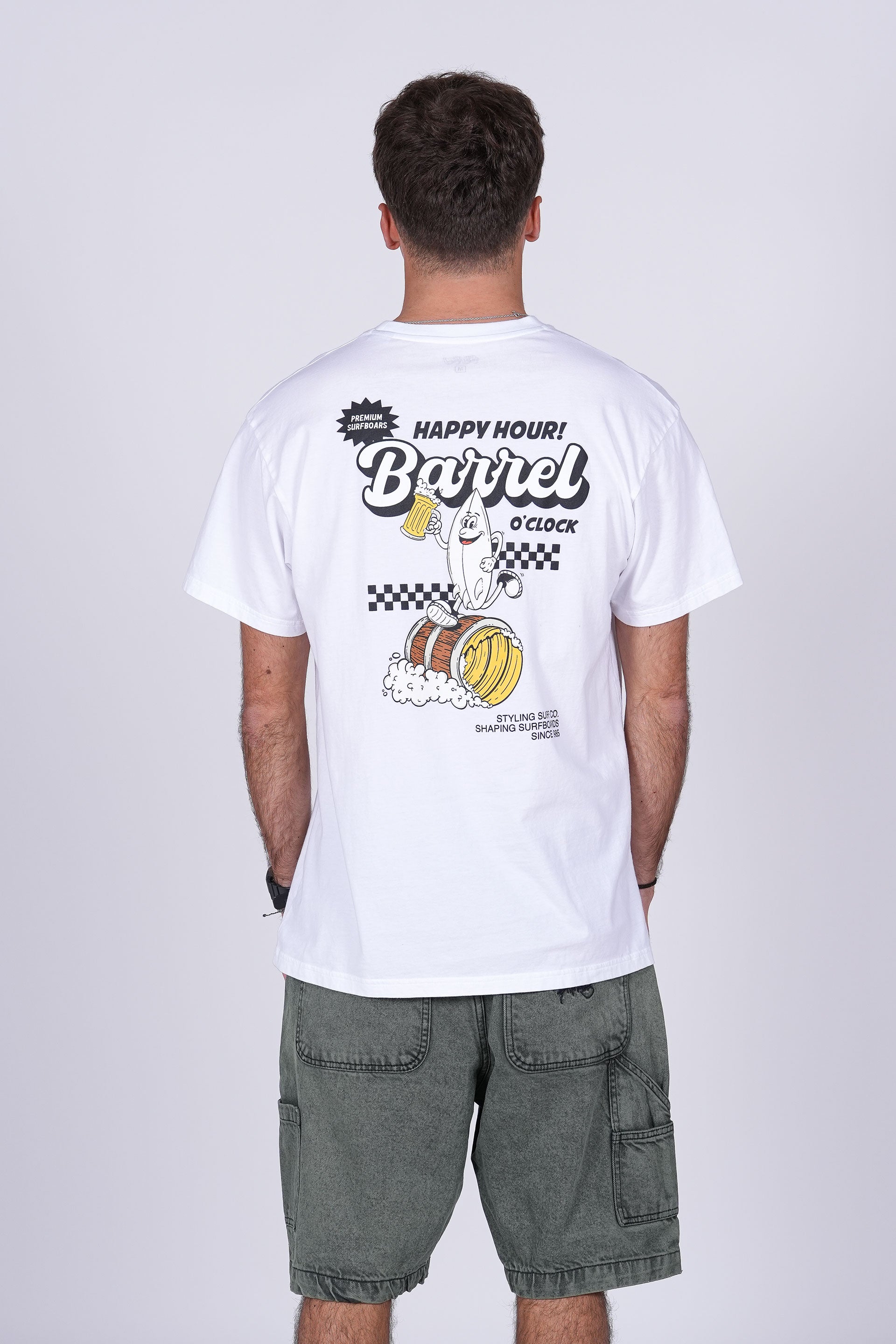 Camiseta Happy Hour - blanco