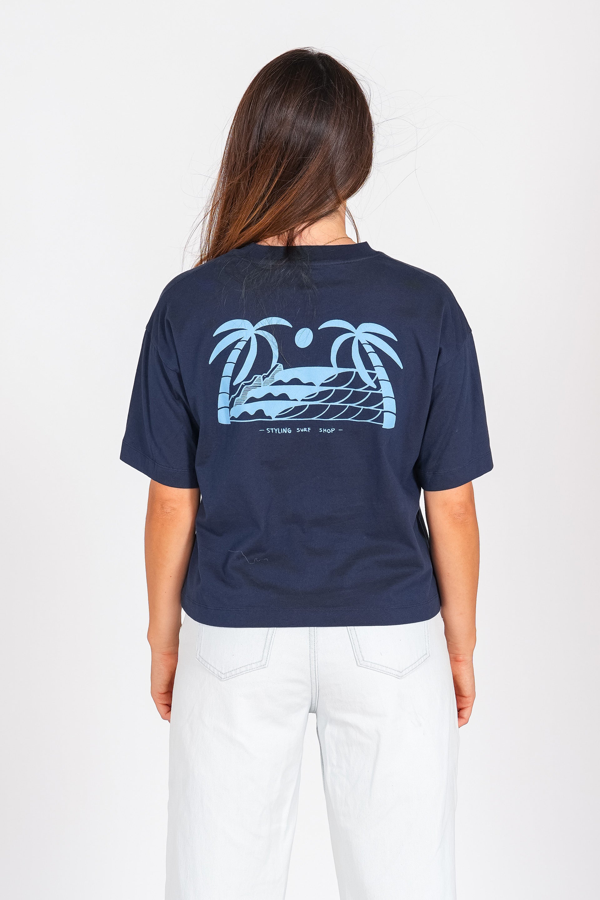 Camiseta Styling Palmeras - navy