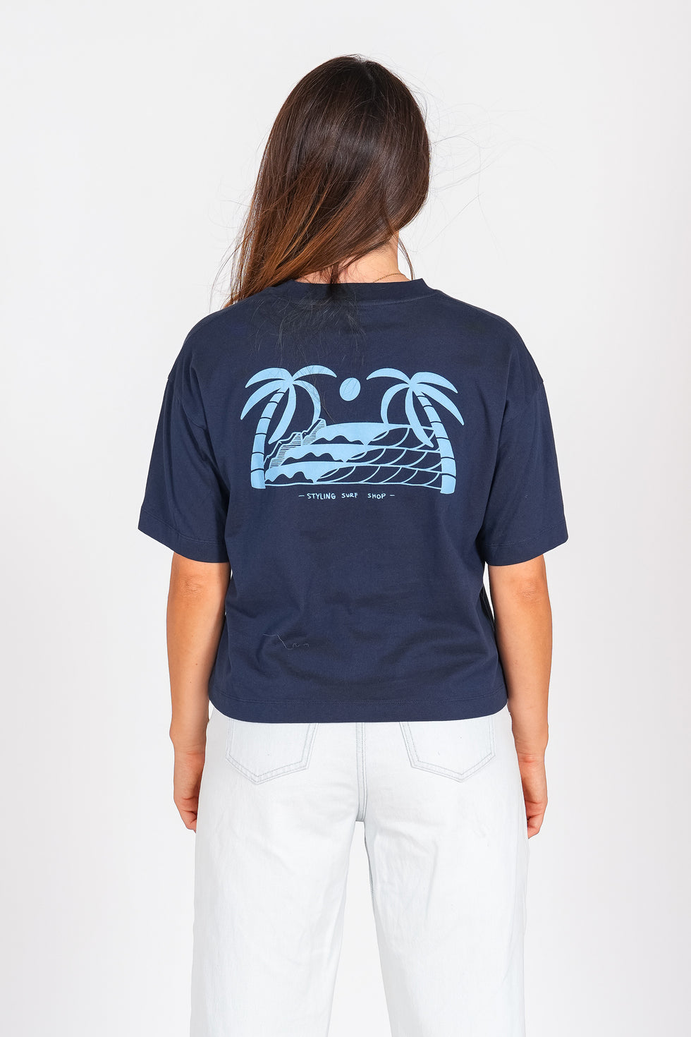 Camiseta Styling Palmeras - navy