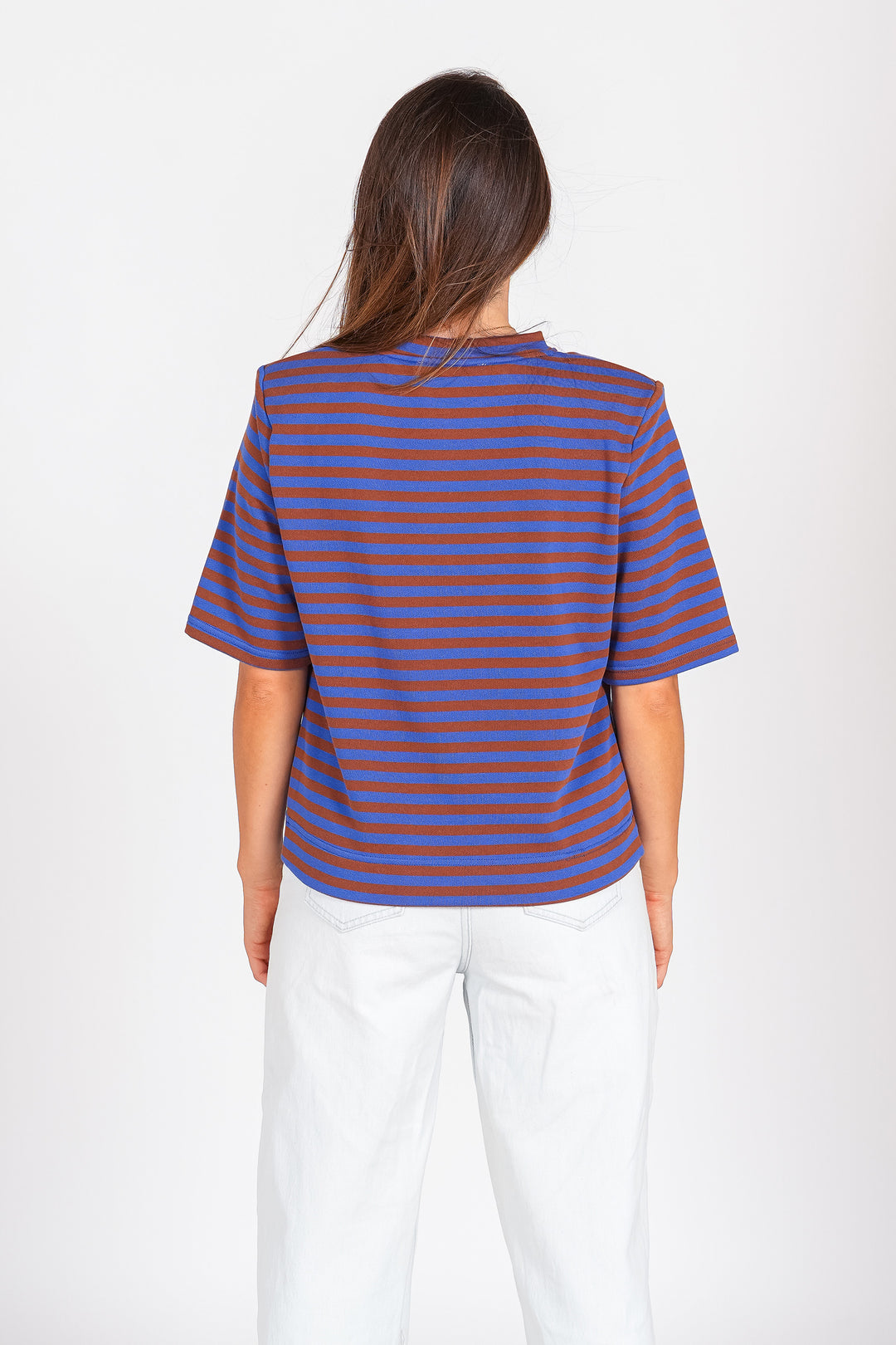 Camiseta Styling Taianna Sweat - surf blue stripe