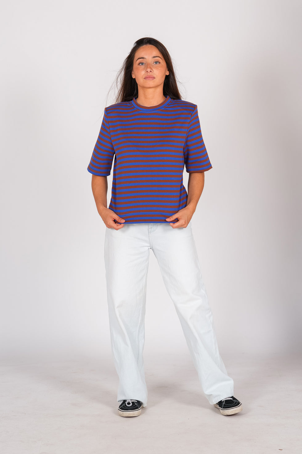 Camiseta Styling Taianna Sweat - surf blue stripe loading=
