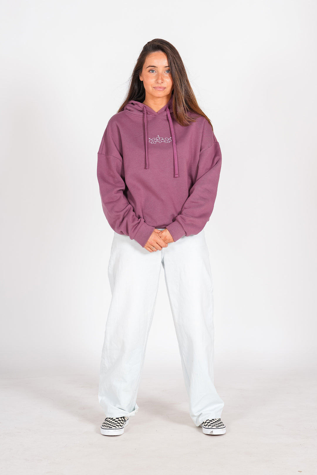 Sudadera Styling Flowers - cabernet