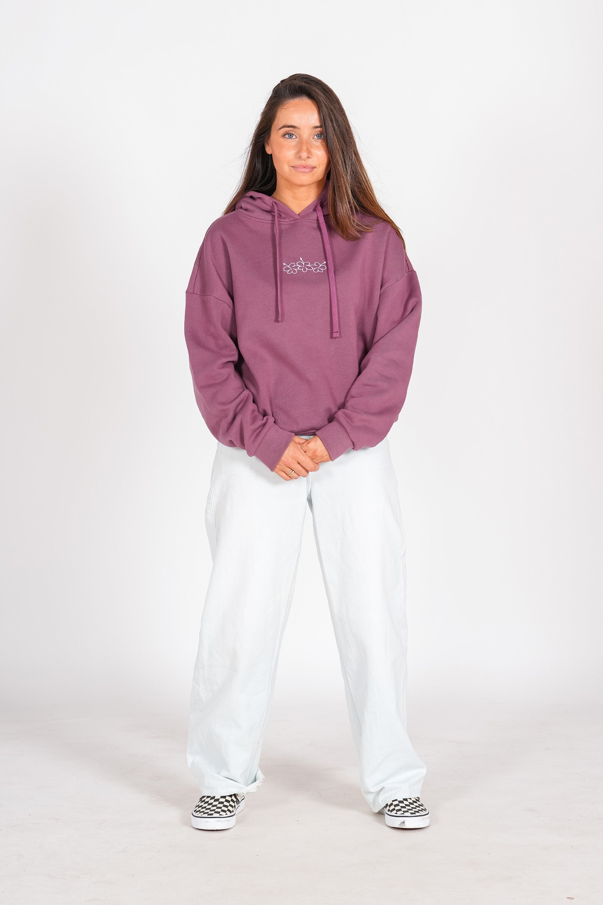 Sudadera Styling Flowers - cabernet
