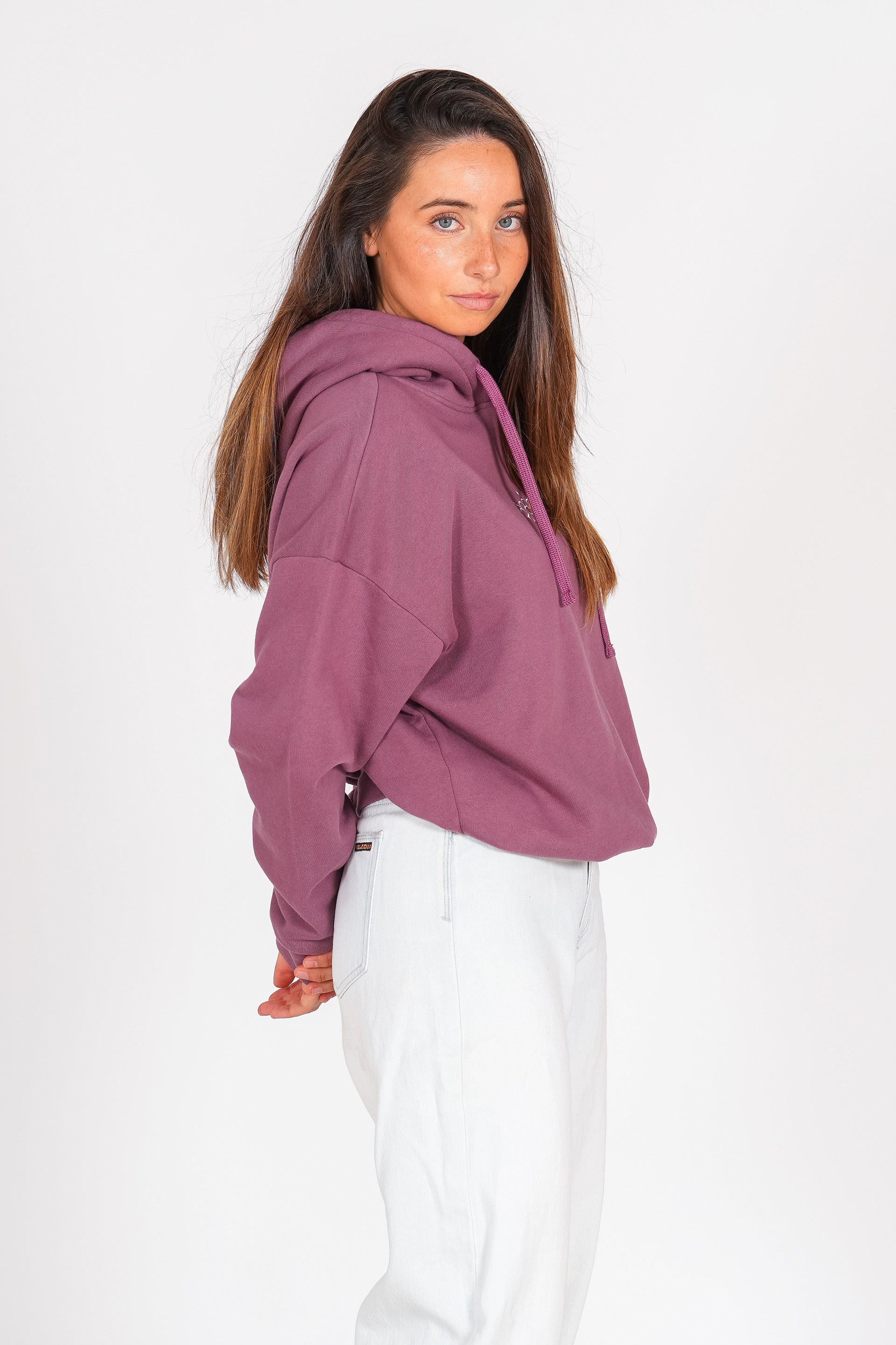 Sudadera Styling Flowers - cabernet