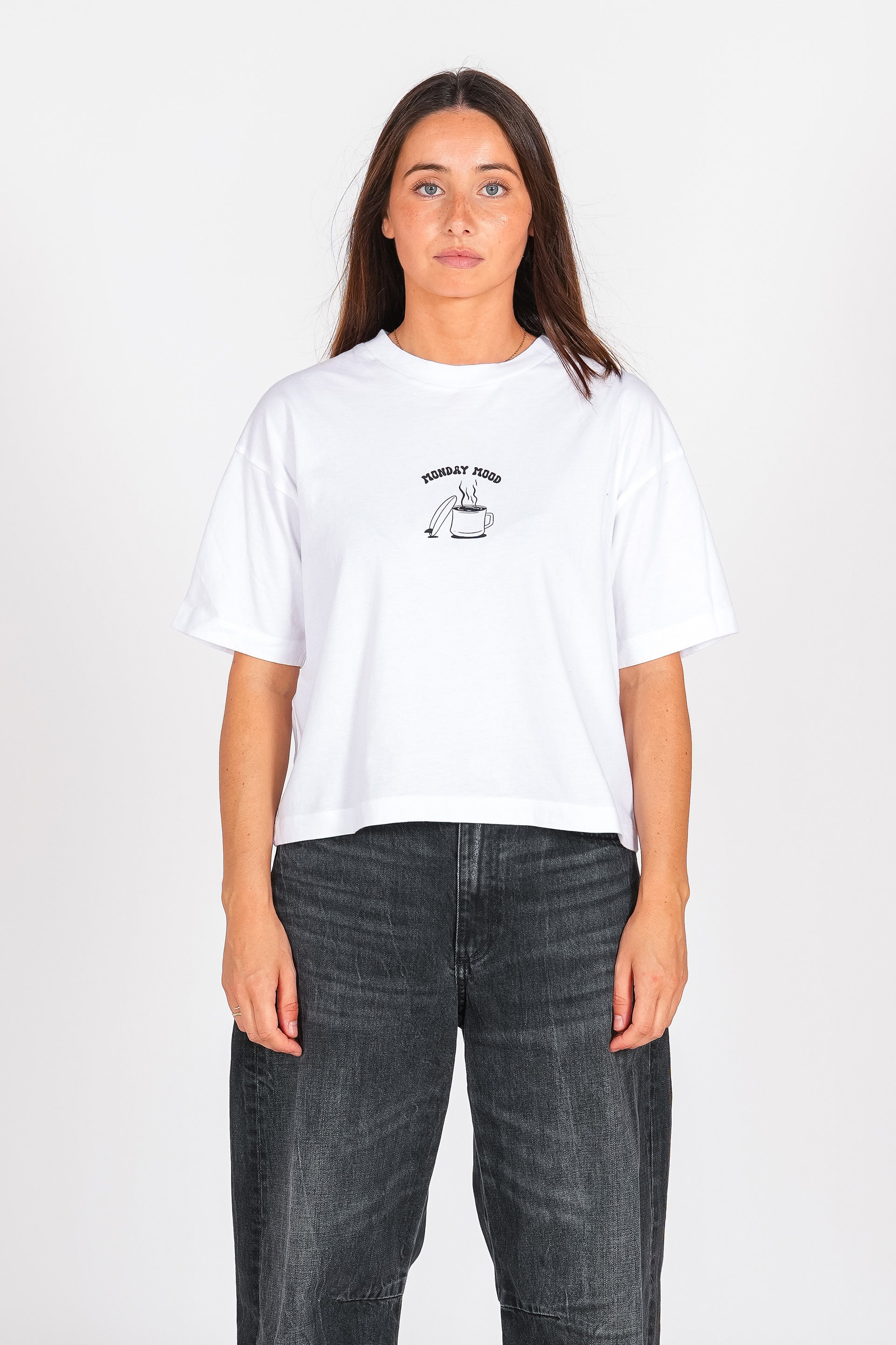 Camiseta Styling Monday Mood - blanco