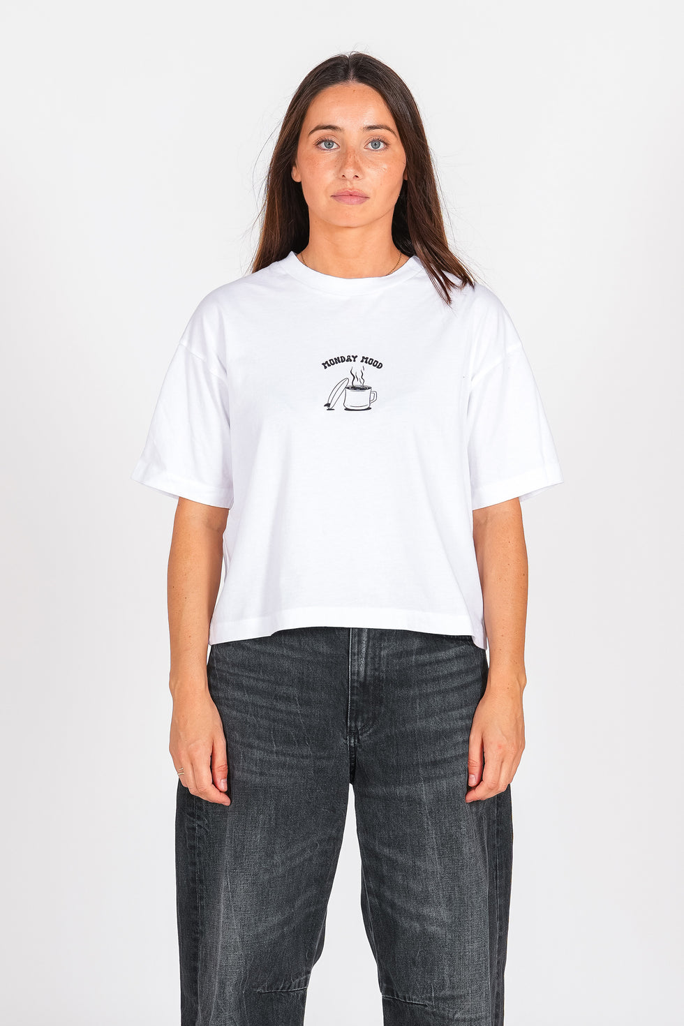 Camiseta Styling Monday Mood - blanco