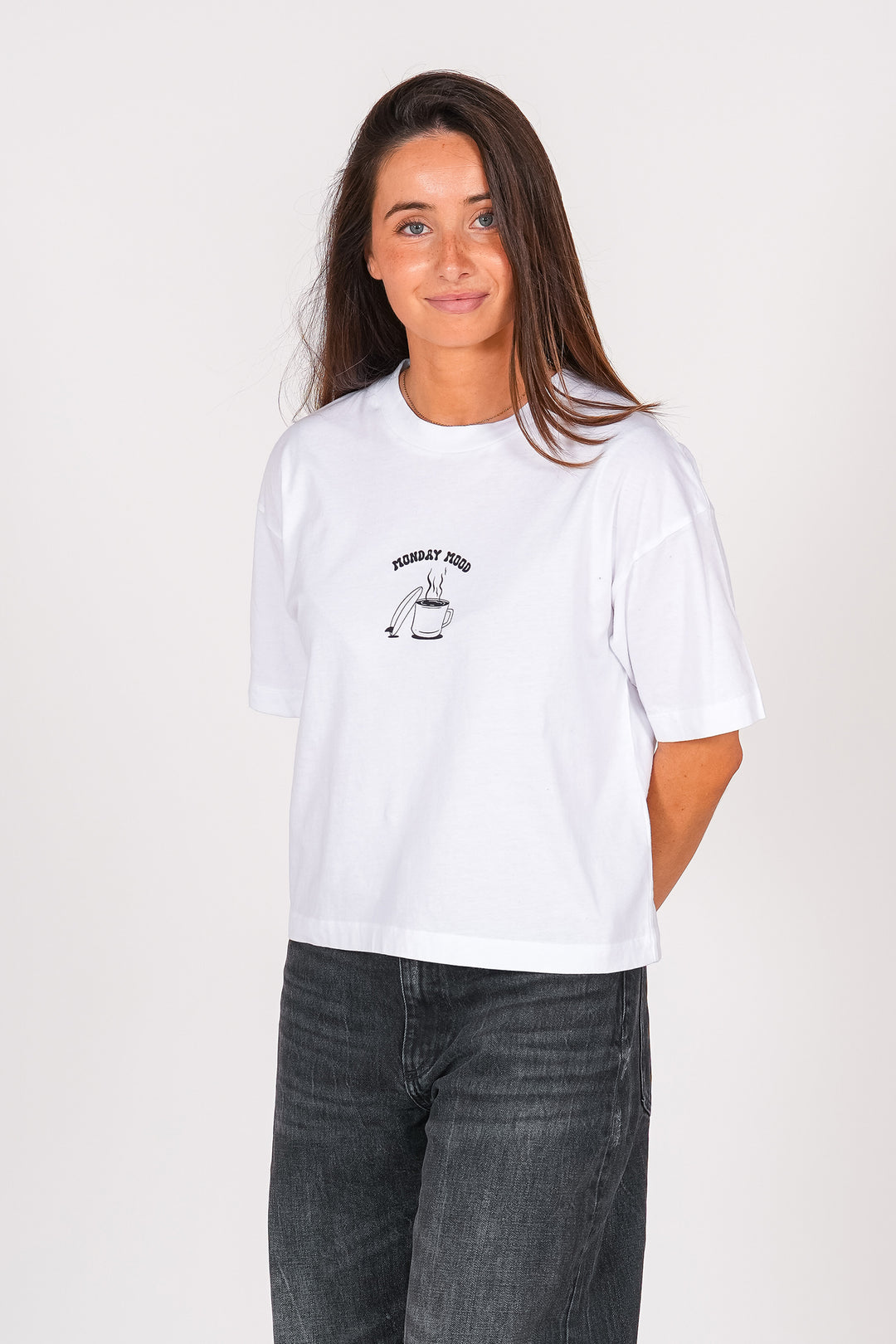 Camiseta Styling Monday Mood - blanco