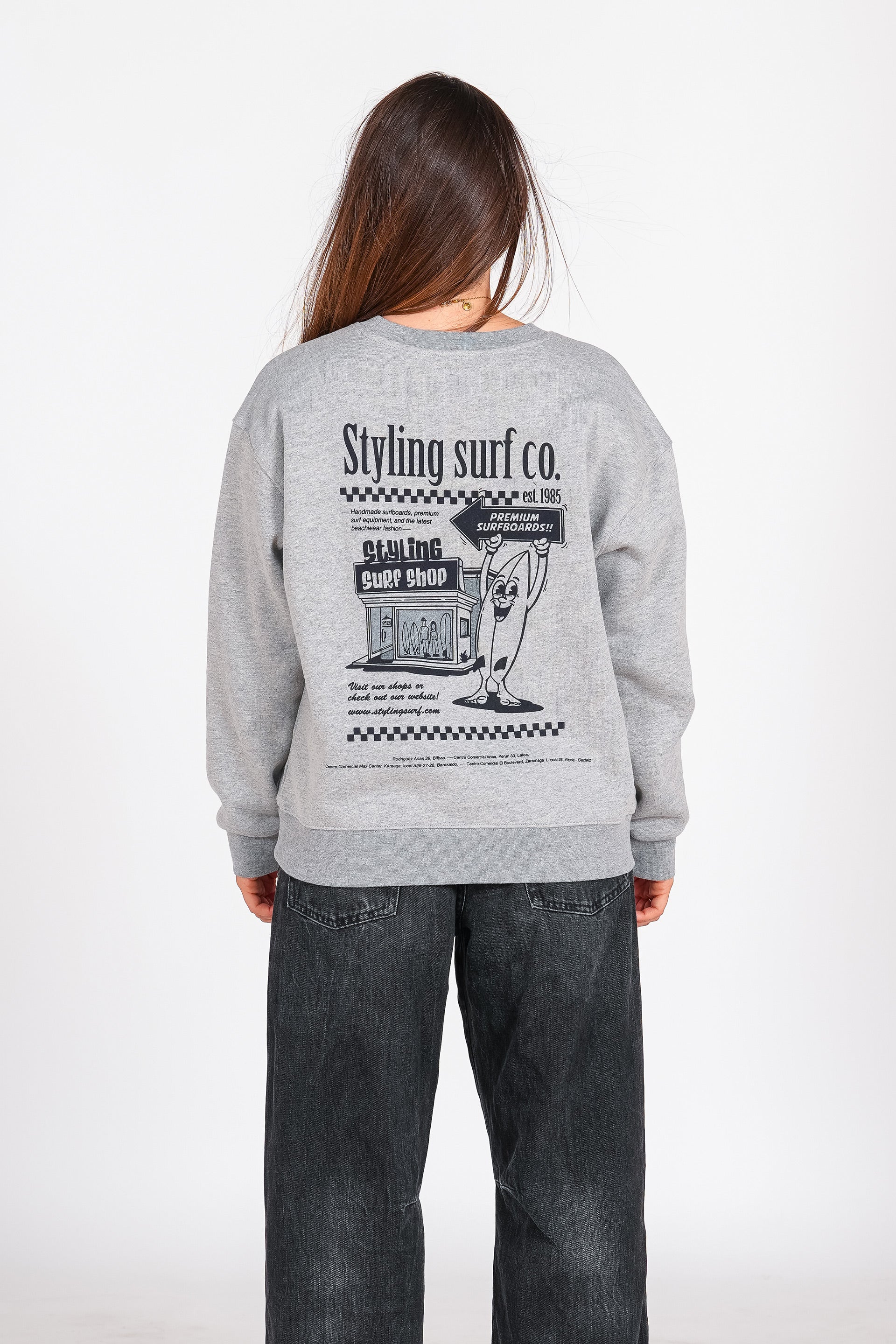 Sudadera Styling Surf Shop - heather grey