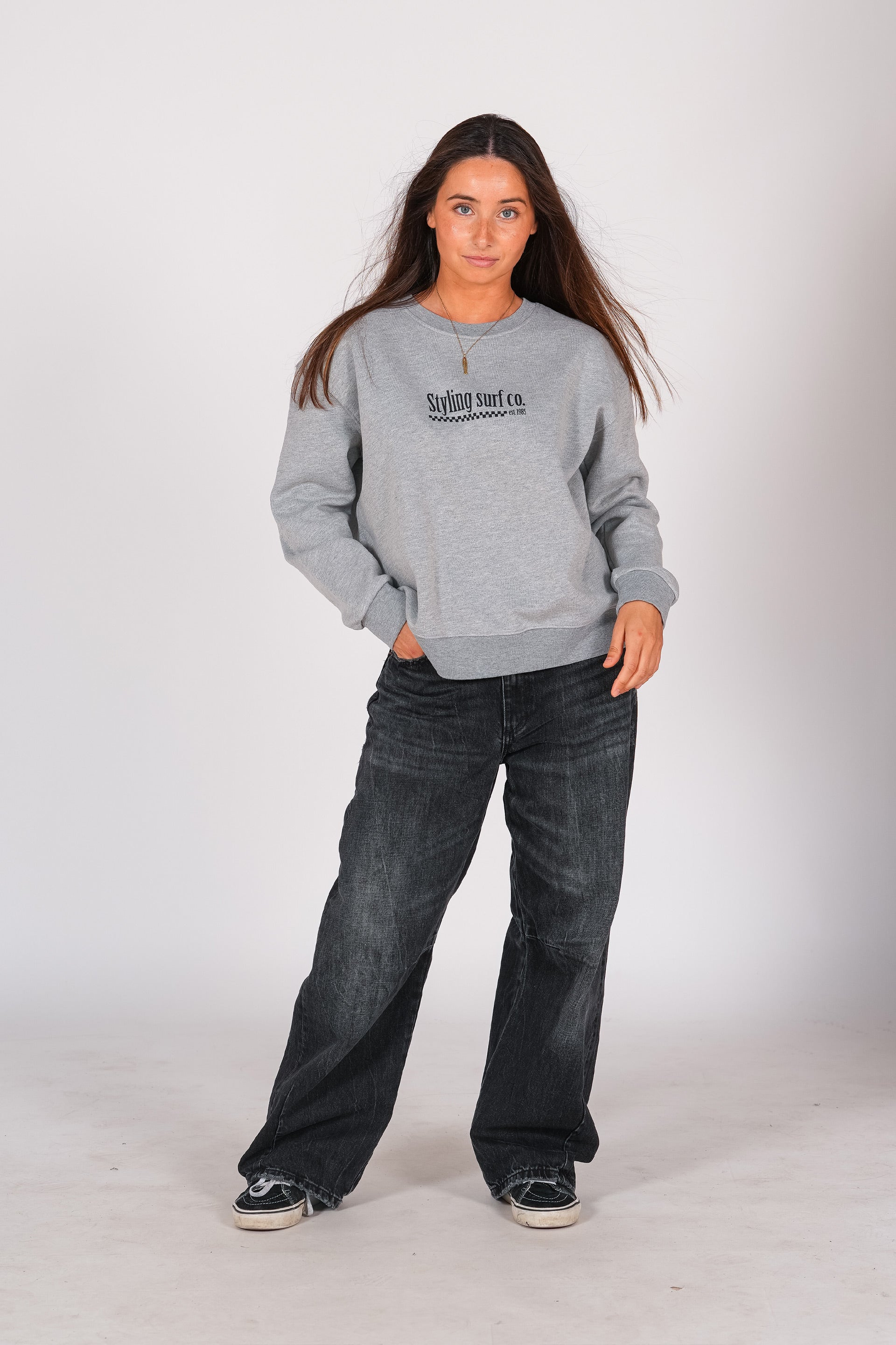 Sudadera Styling Surf Shop - heather grey