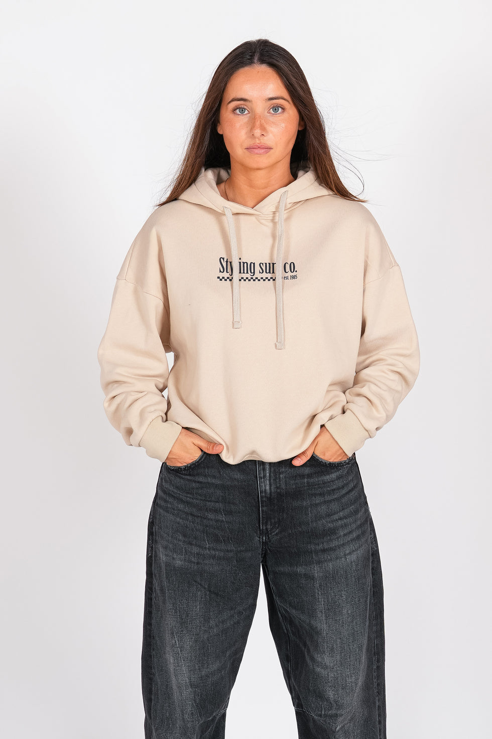Sudadera Styling Surf Shop - piedra
