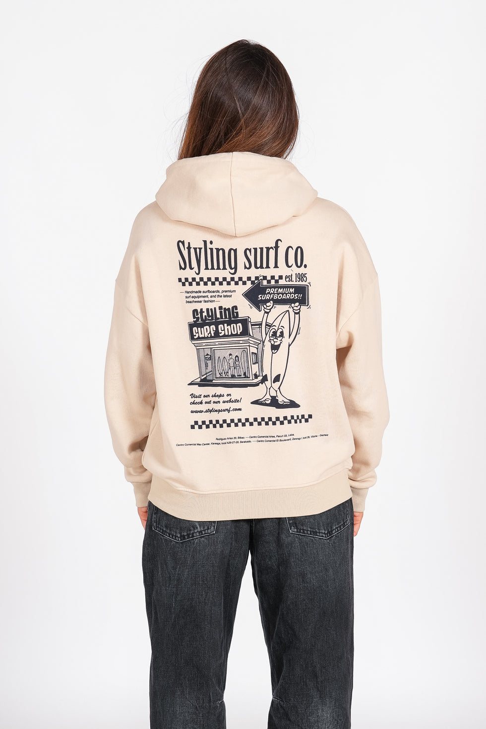 Sudadera Styling Surf Shop - piedra loading=