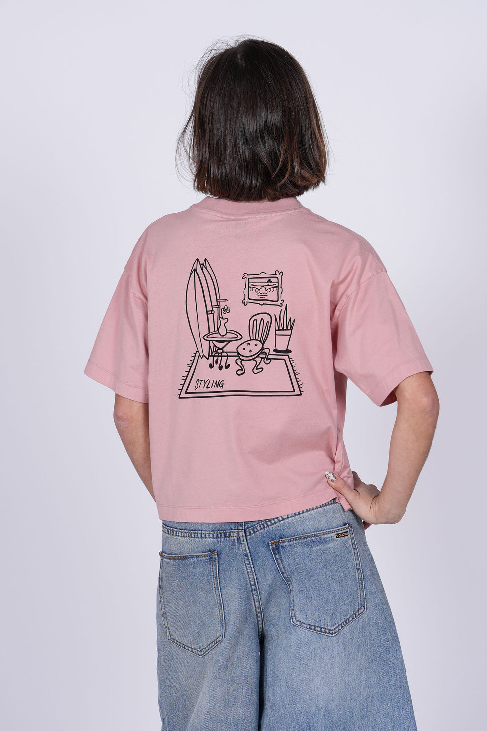 Camiseta Living Room - rosa loading=