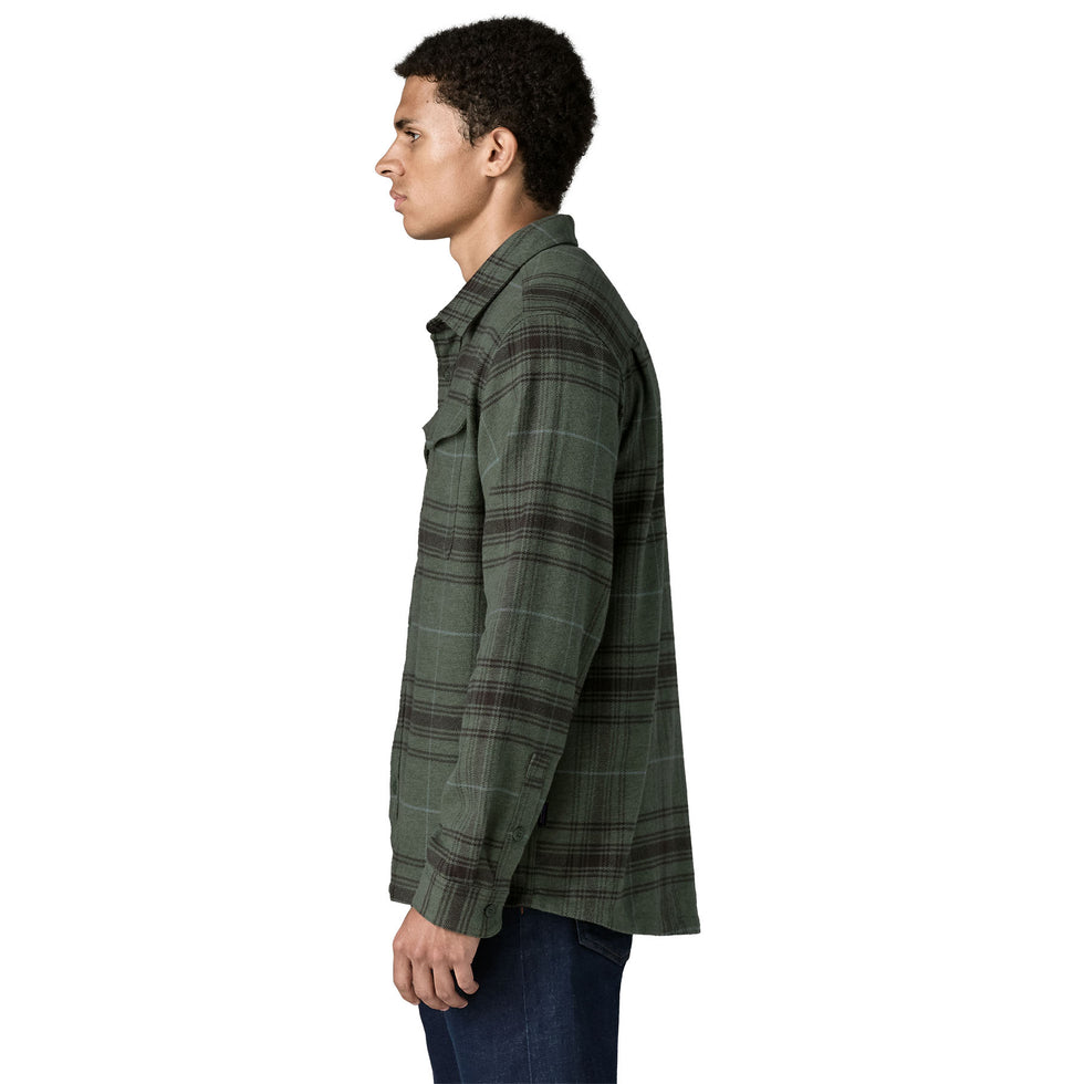 Camisa patagonia m s fjord flannel shirt - dissolve: treeline green loading=