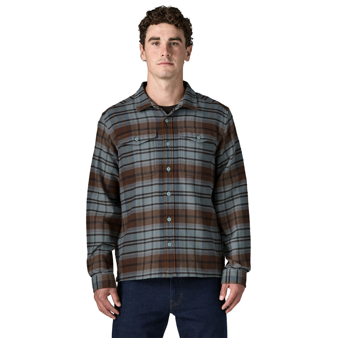 Camisa patagonia m s fjord flannel shirt - rising storm: blue sage