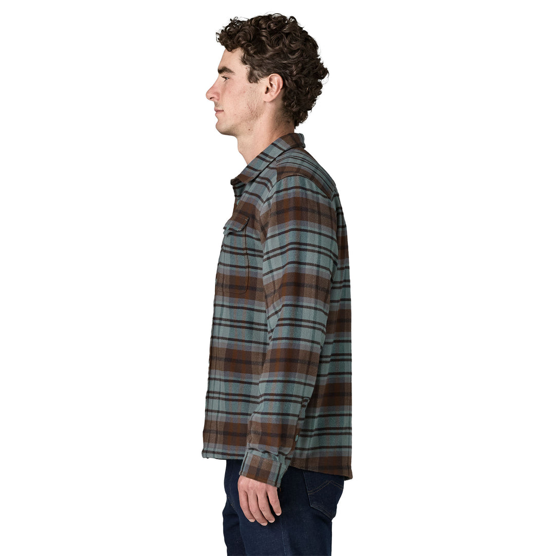 Camisa patagonia m s fjord flannel shirt - rising storm: blue sage