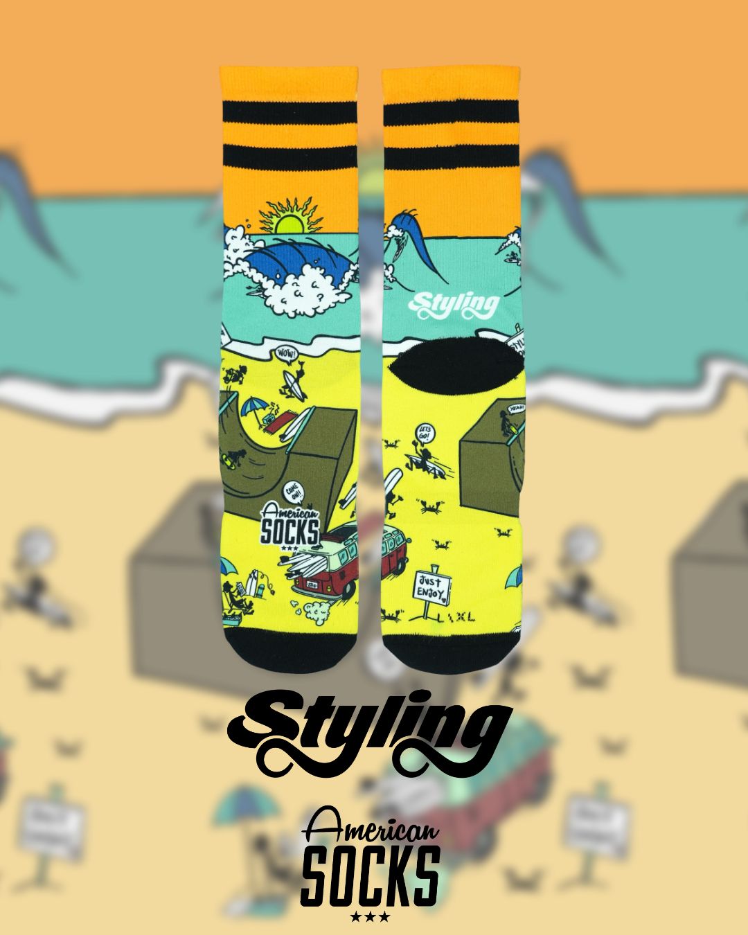 Calcetín American Socks Styling Cartoon - mid high