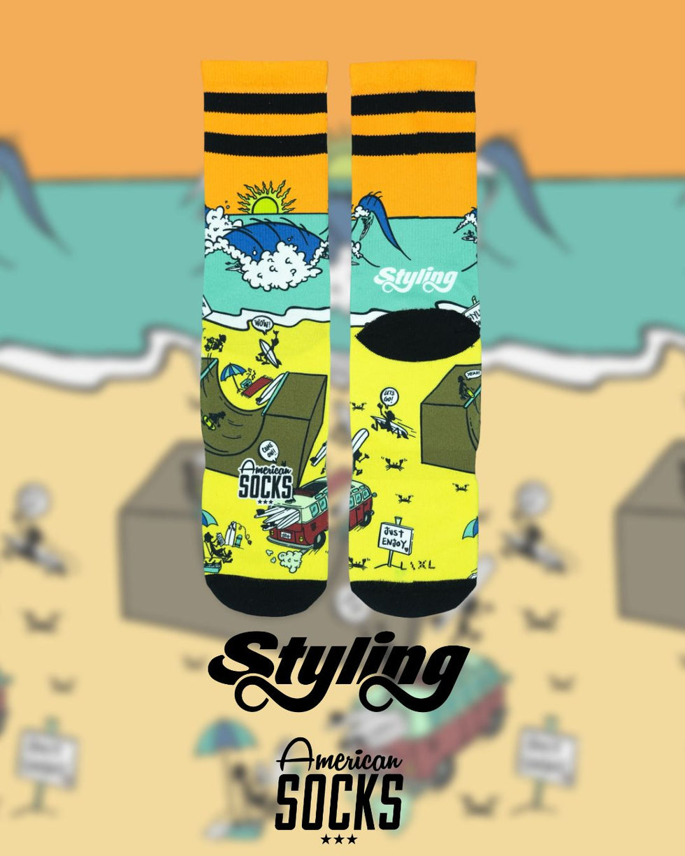 Calcetín American Socks Styling Cartoon - mid high loading=