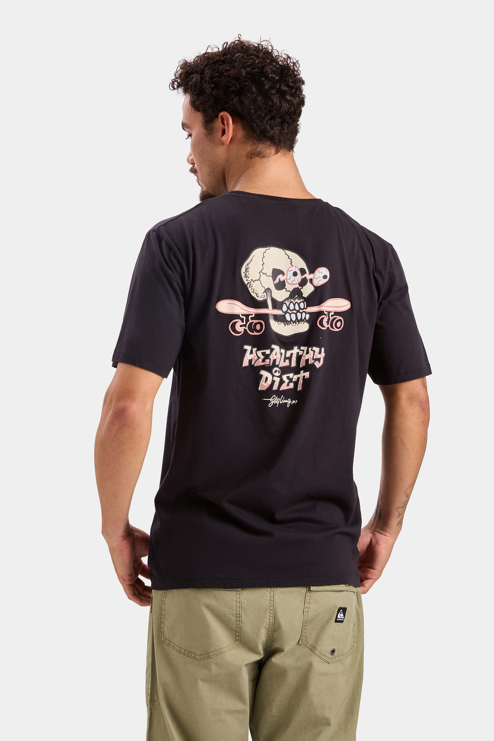 Camiseta Healthy Diet - Negro