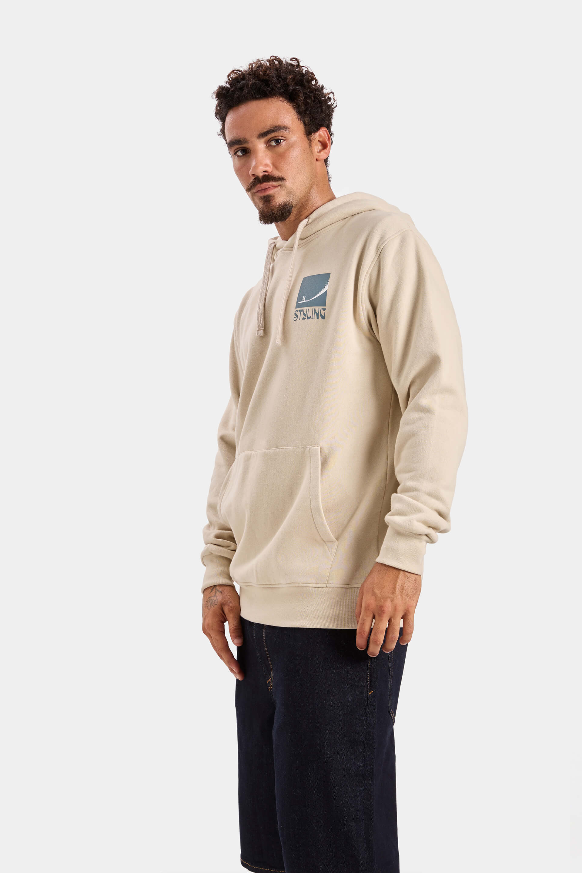 Sudadera Big Wave -  Color Piedra