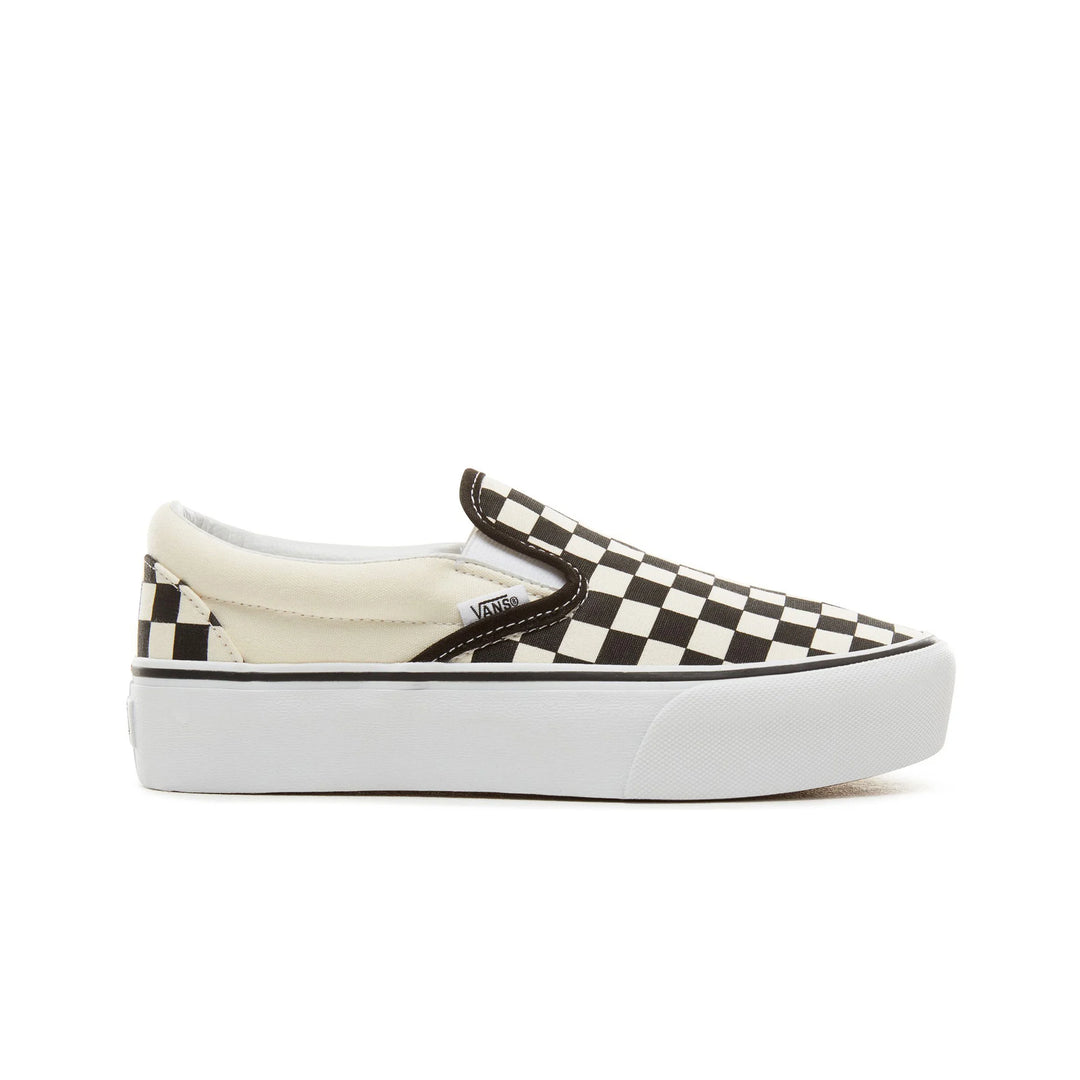 Zapatillas Vans Classic Slip-on Platform - blk&whtchckerboard/wht