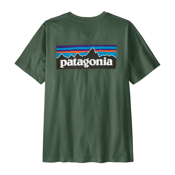 Camiseta patagonia m s p-6 logo t-shirt - canopy green