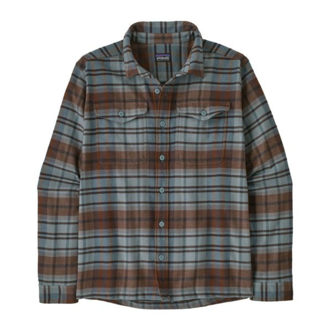 Camisa patagonia m s fjord flannel shirt - rising storm: blue sage