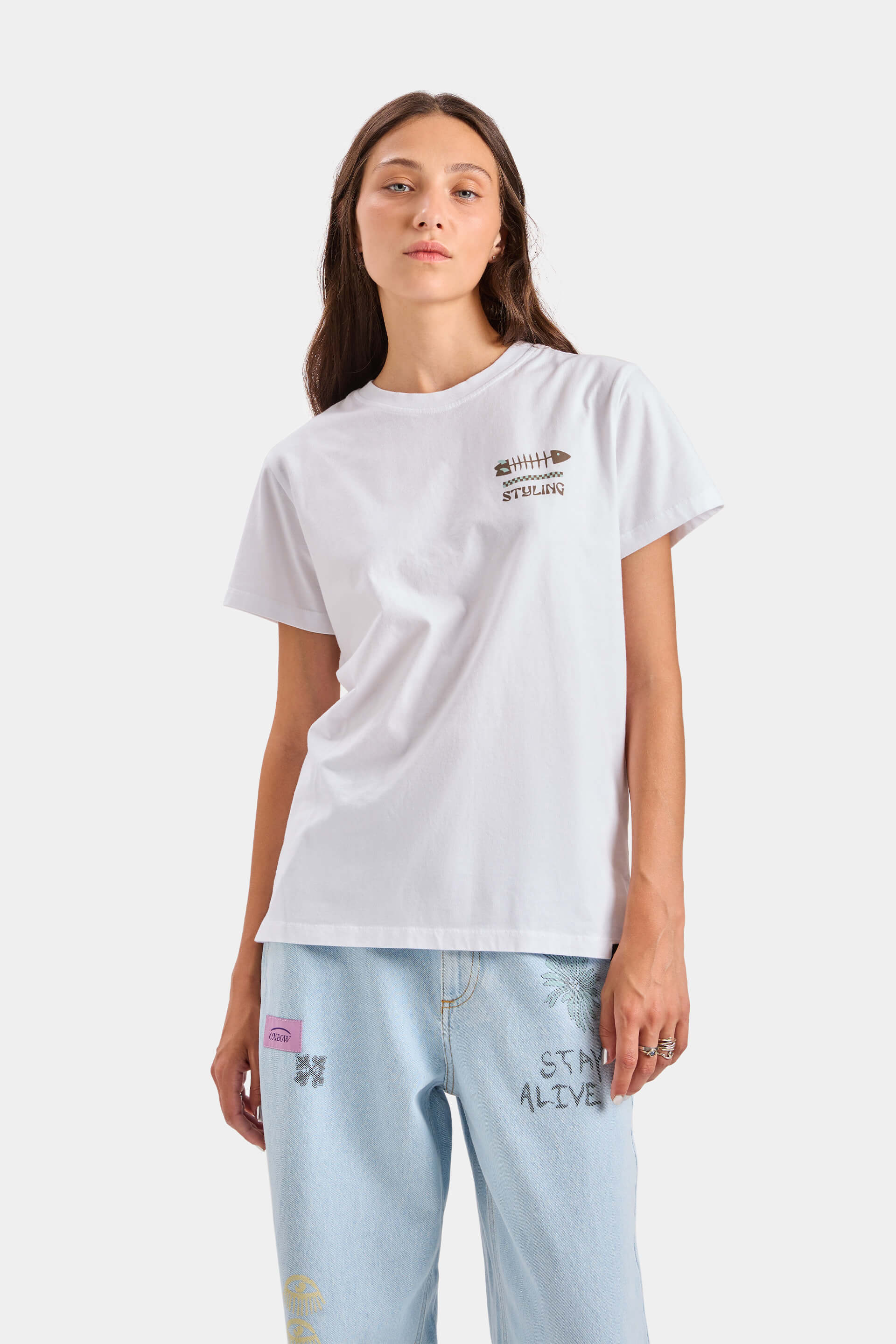 Camiseta Fish Stick - Blanco