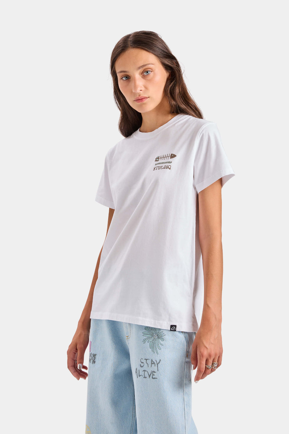Camiseta Fish Stick - Blanco loading=